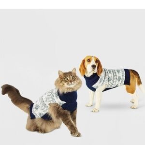 Snowflake Dog and Cat Sweater - Blue - Wondershop